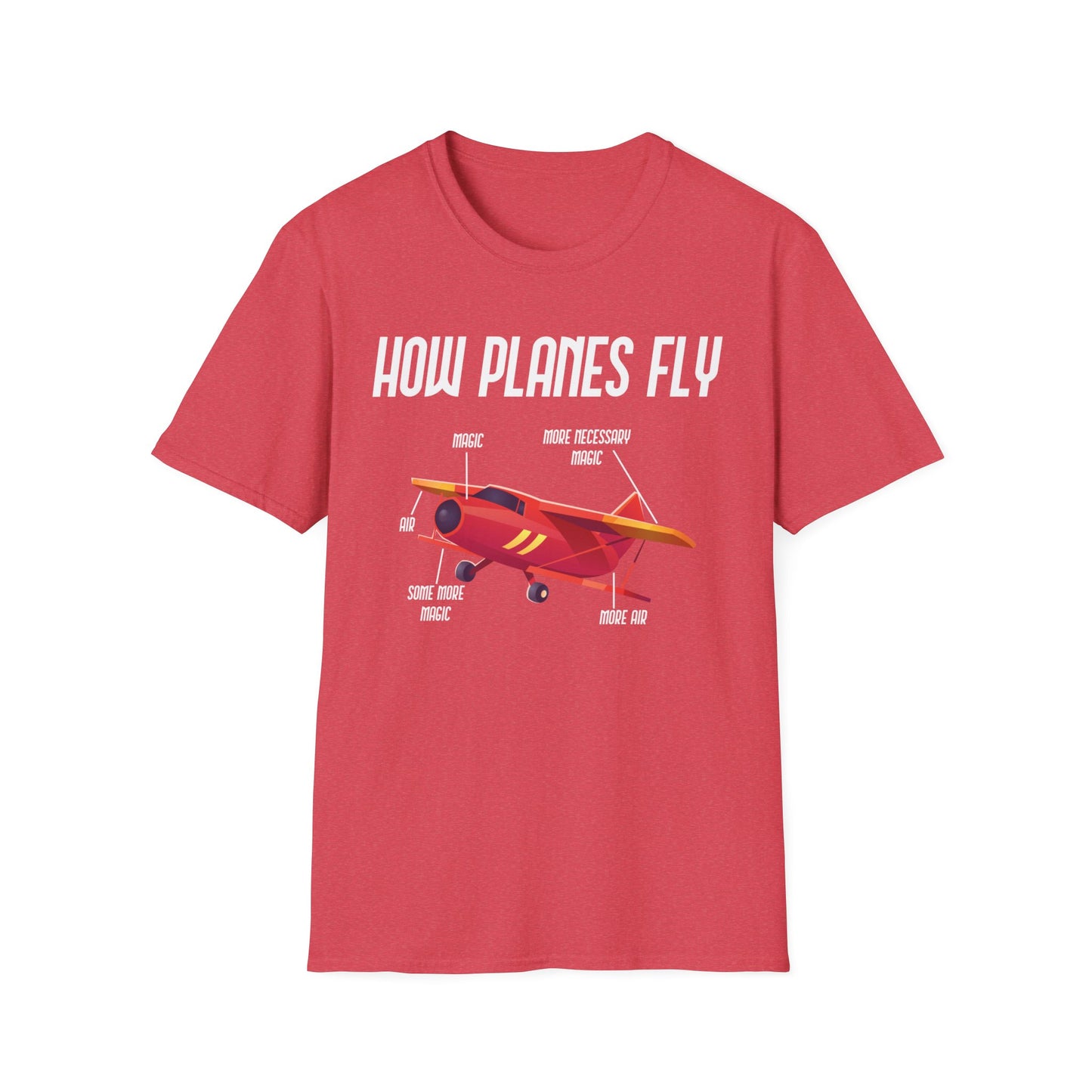 Funny How Planes Fly Airplane Parts Design for Flight Lovers T-Shirt Men Women