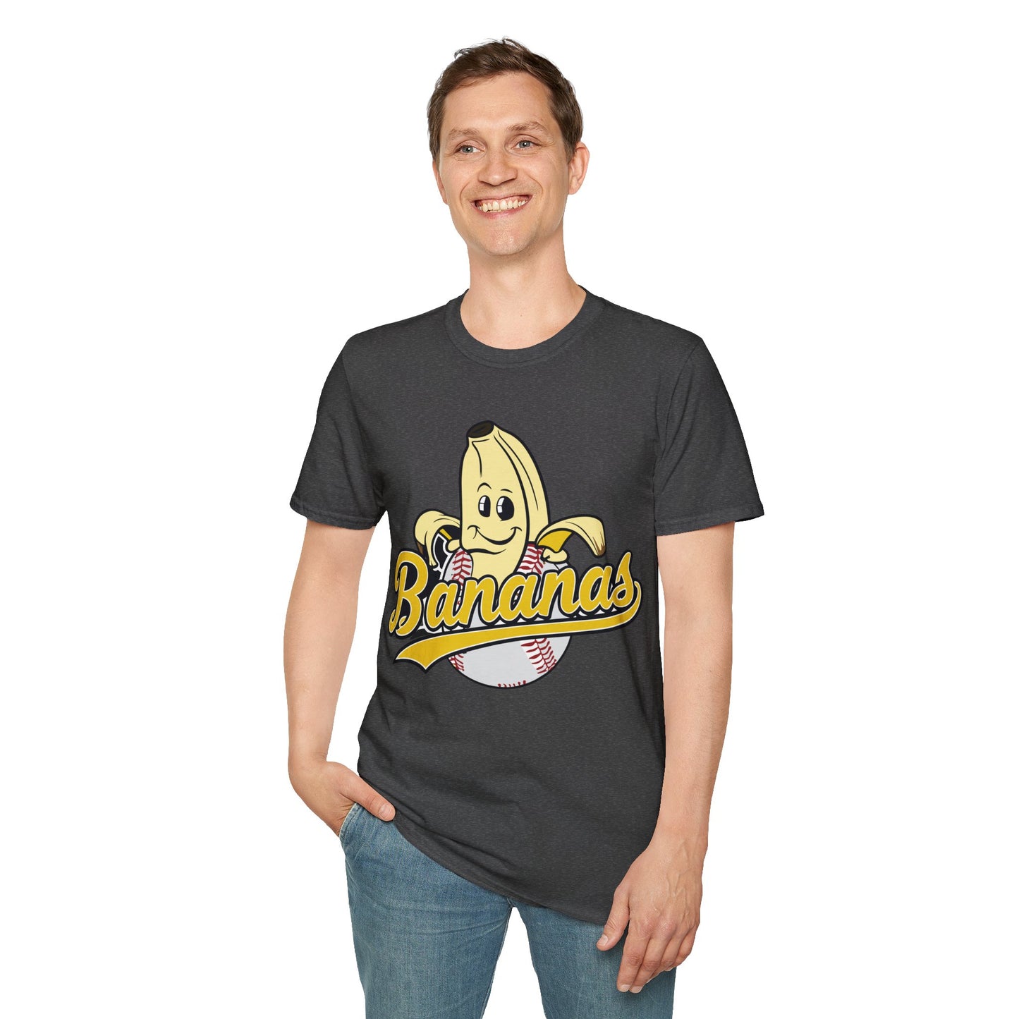 Funny Let's Go Bananas Baseball T-Shirt For Baseball Lovers Men Women T-Shirt