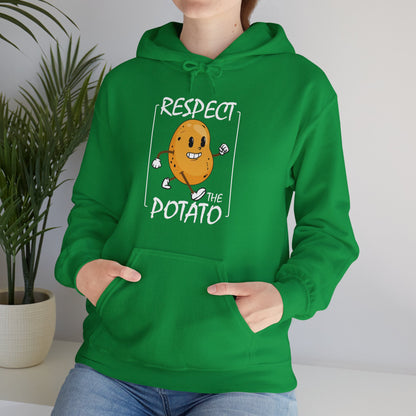 Funny Respect The Potato Gift Men Cute Root Vegetable Lovers Vegan Hoodie For Men Women Hoodie