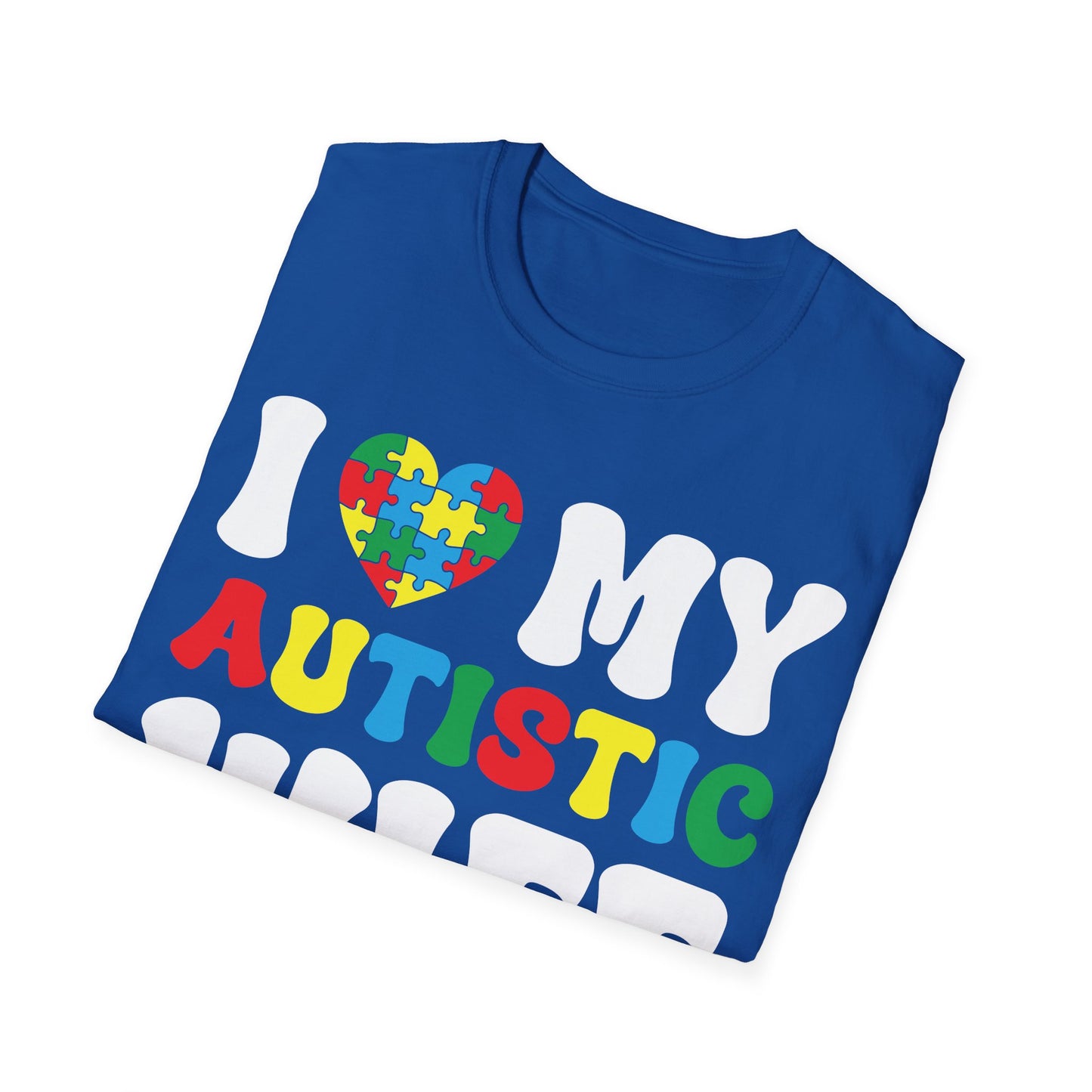 Funny I Heart My Autistic Wife I Love My Autistic Wife T-Shirt For Men T-Shirt