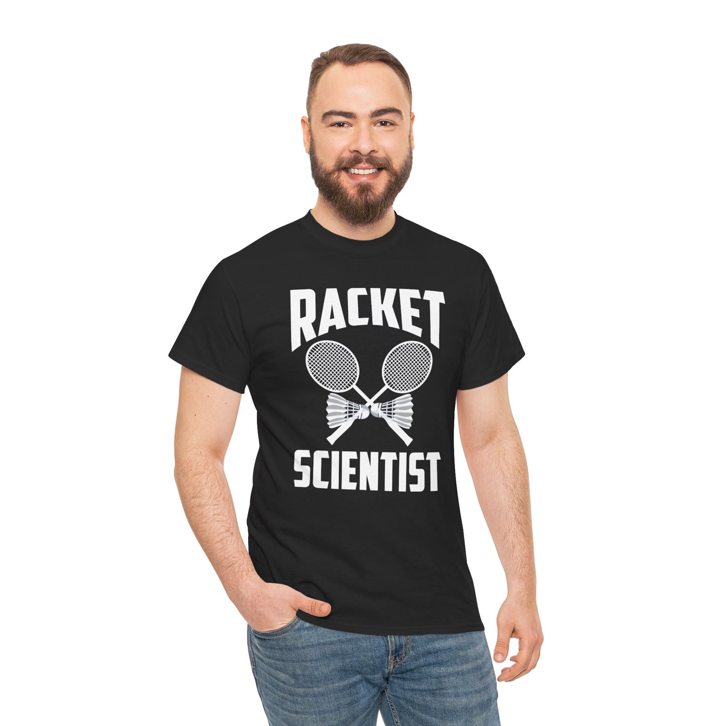 Funny Badminton Player Shirt Racket Scientist Badminton Gift T-Shirt for Men Women