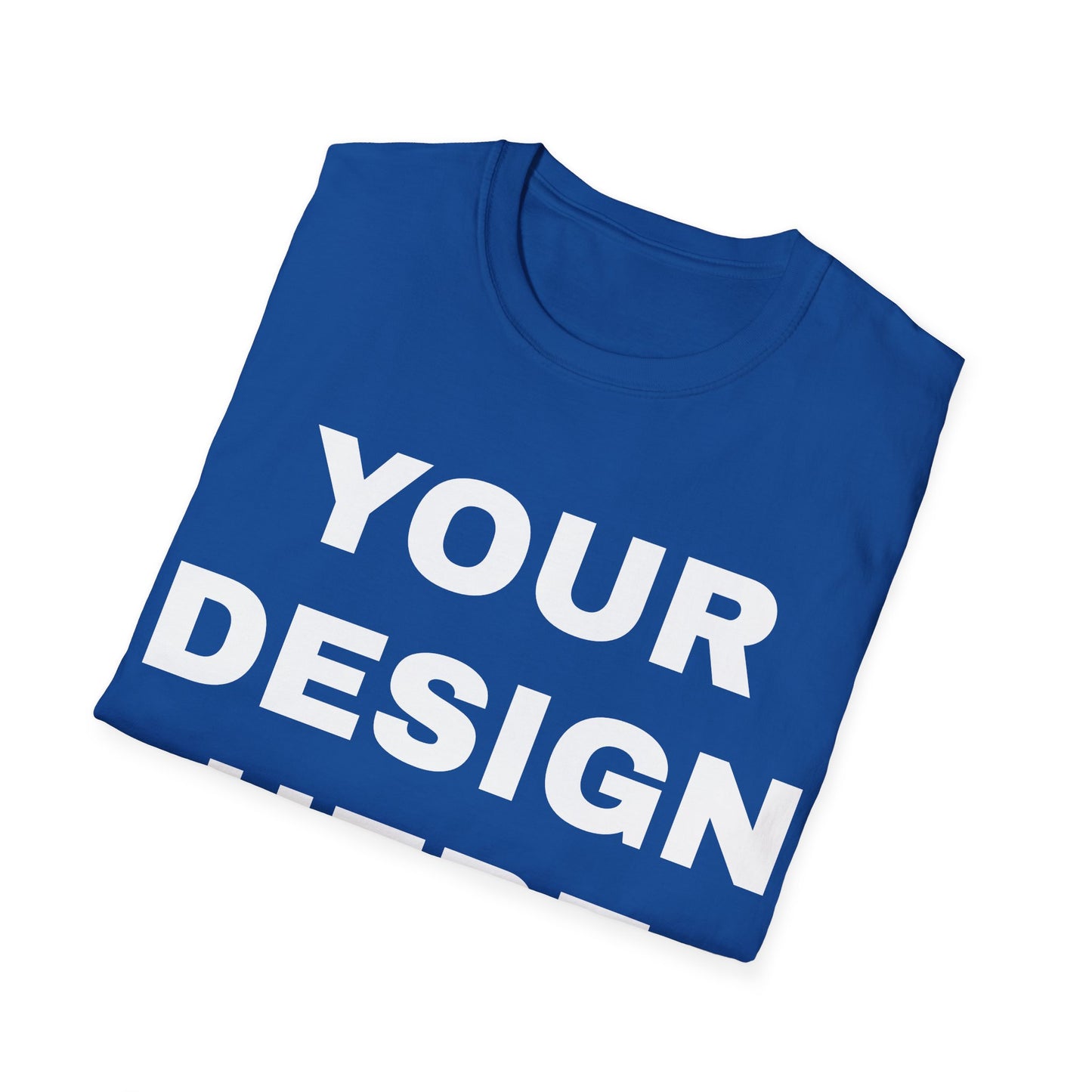 Custom Text Personalized Your Design on Unisex Softstyle T-Shirt