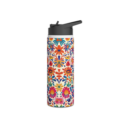 Fiesta Fiesta Pattern Stainless Steel Water Bottle with Twist-on Lid and Double-Wall Vacuum Insulation