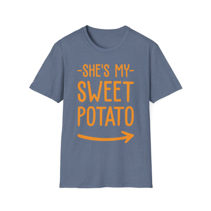 Funny Shes My Sweet Potato T-Shirt I YAM Couples Matching Shirt Tshirt Men Women