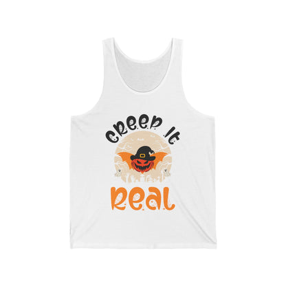 Funny Halloween Creep it Real Vintage Ghost Halloween Tank Top Men Women