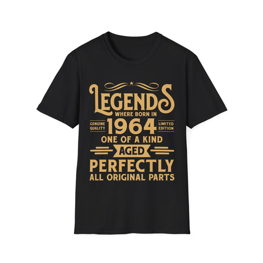 60th Birthday Tee 60 Years Old Vintage Legends Funny Born In 1964 T-Shirt For Men Women T-Shirt