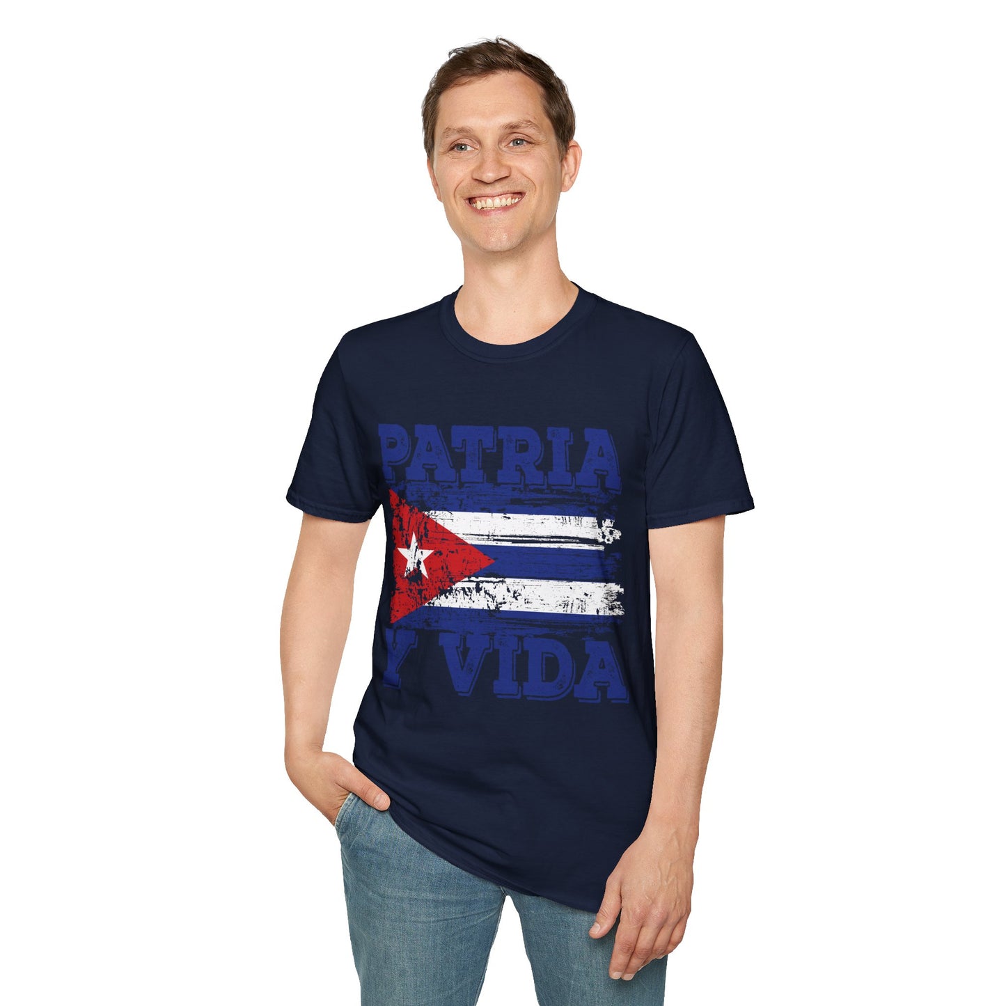 Cuba Patria y Vida Flag Distressed Vintage Cuban Flag T-Shirt For Men Women