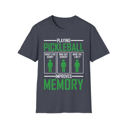 Funny Playing Pickleball Improves Memory Dink Player T-Shirt for Men Women