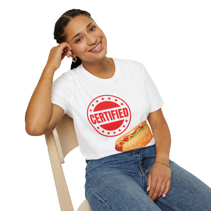 Certified Hotdogologist Hotdog Cool Sausage Hot Dog Lover T-Shirt For Men Women T-Shirt