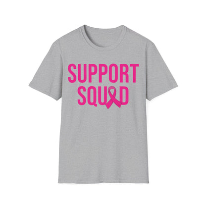 Support Squad Breast Cancer Warrior Awareness October Pink T-Shirt