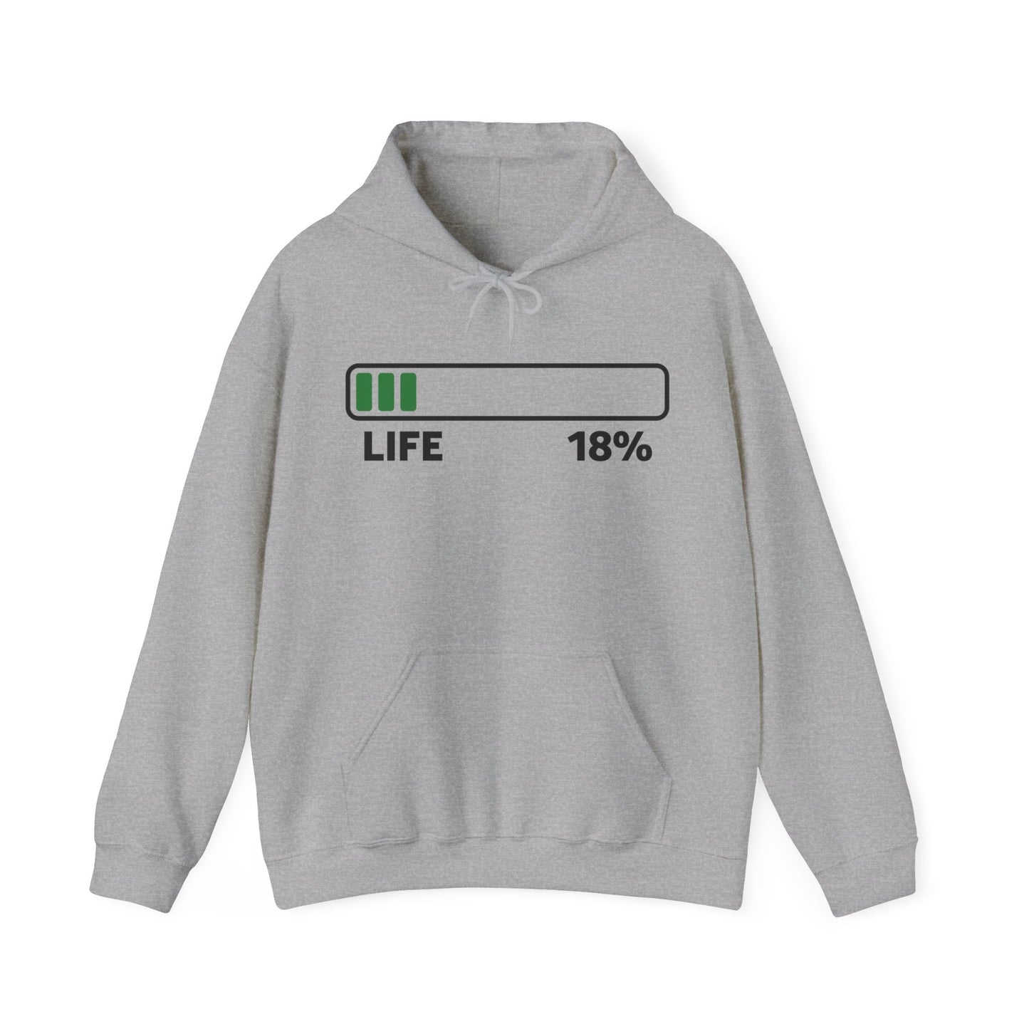 Funny Loading Bar 18% 18th Birthday Gift Hoodie, Customize the 18 With Your Age  Personalized Hoodie Men Women Kids