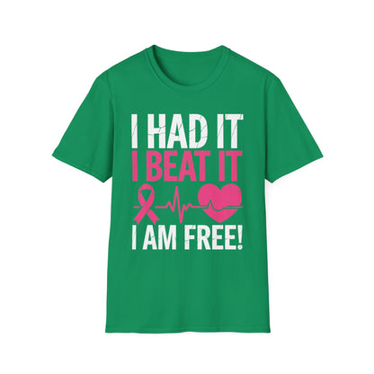 Funny I Had It I Beat It I Am Free Breast Cancer Survivor T-Shirt For Men Women