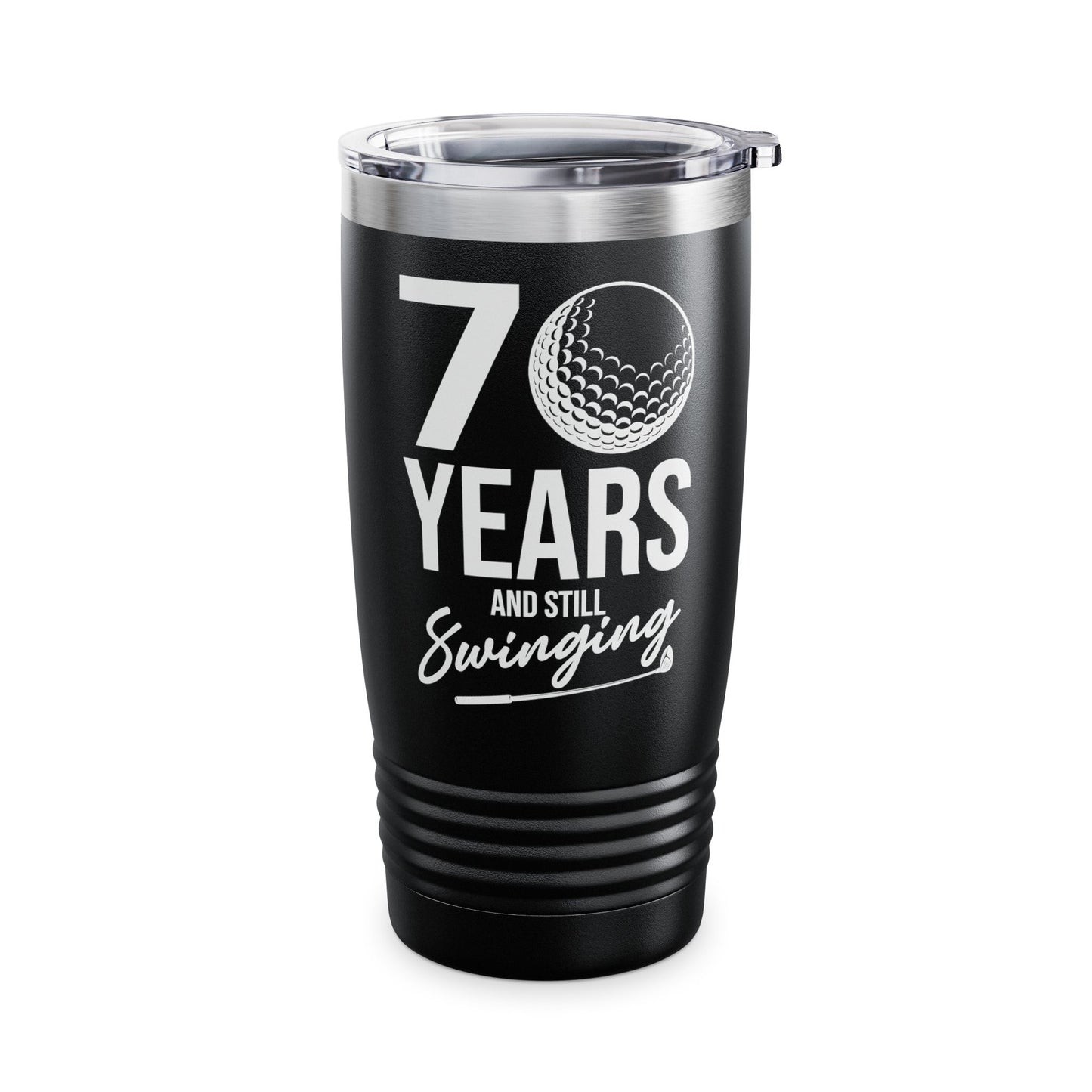 70 Years And Still Swinging 70th Birthday Funny Golf Club Ringneck Tumbler For Men Women Golfer