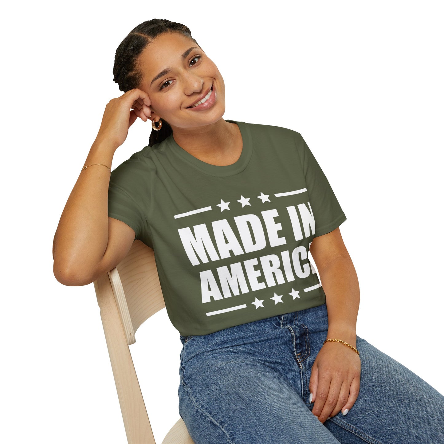 Made In America T-Shirt Patriotic Funny 4th of July Shirt T-Shirt For Men Women T-Shirt