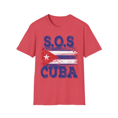 SOS Cuba Cuban Flag Shirt Man Cuban T-Shirt for Men Women