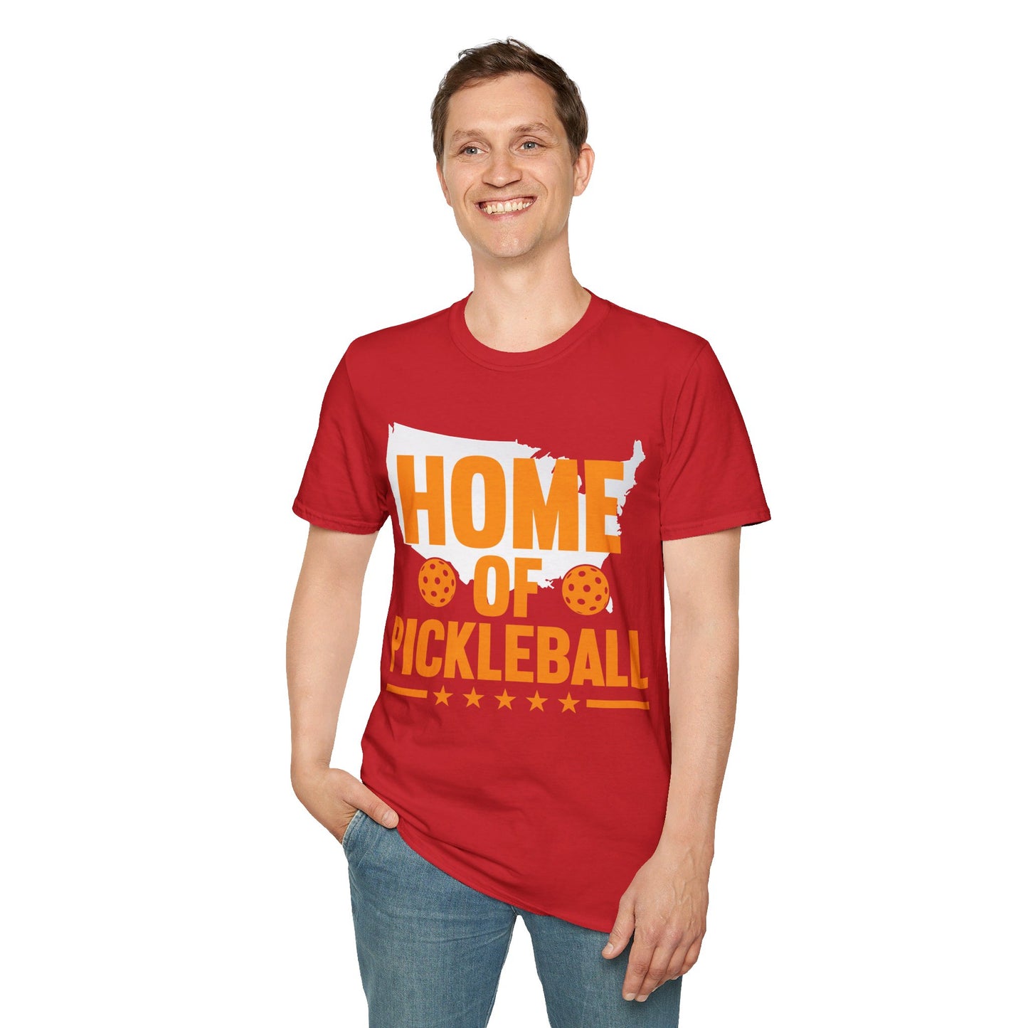 Home of Pickleball USA Map America T-Shirt For Men Women Kids