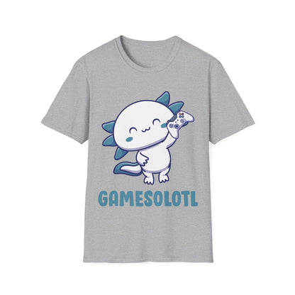 Funny Gamesolotl Gamer Axolotl Fish Playing Video Games Lizard Gaming T-Shirt Men Women