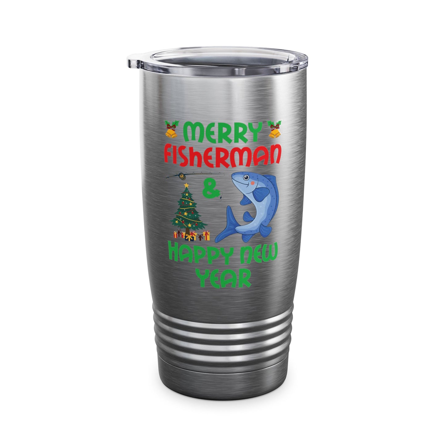 Funny Bass Fishing Merry Fishmas And Happy New Year Christmas Xmas Tumbler