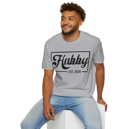 Hubby Est 2024 Just Married Honeymoon Wedding Couples T-Shirt For Men T-Shirt