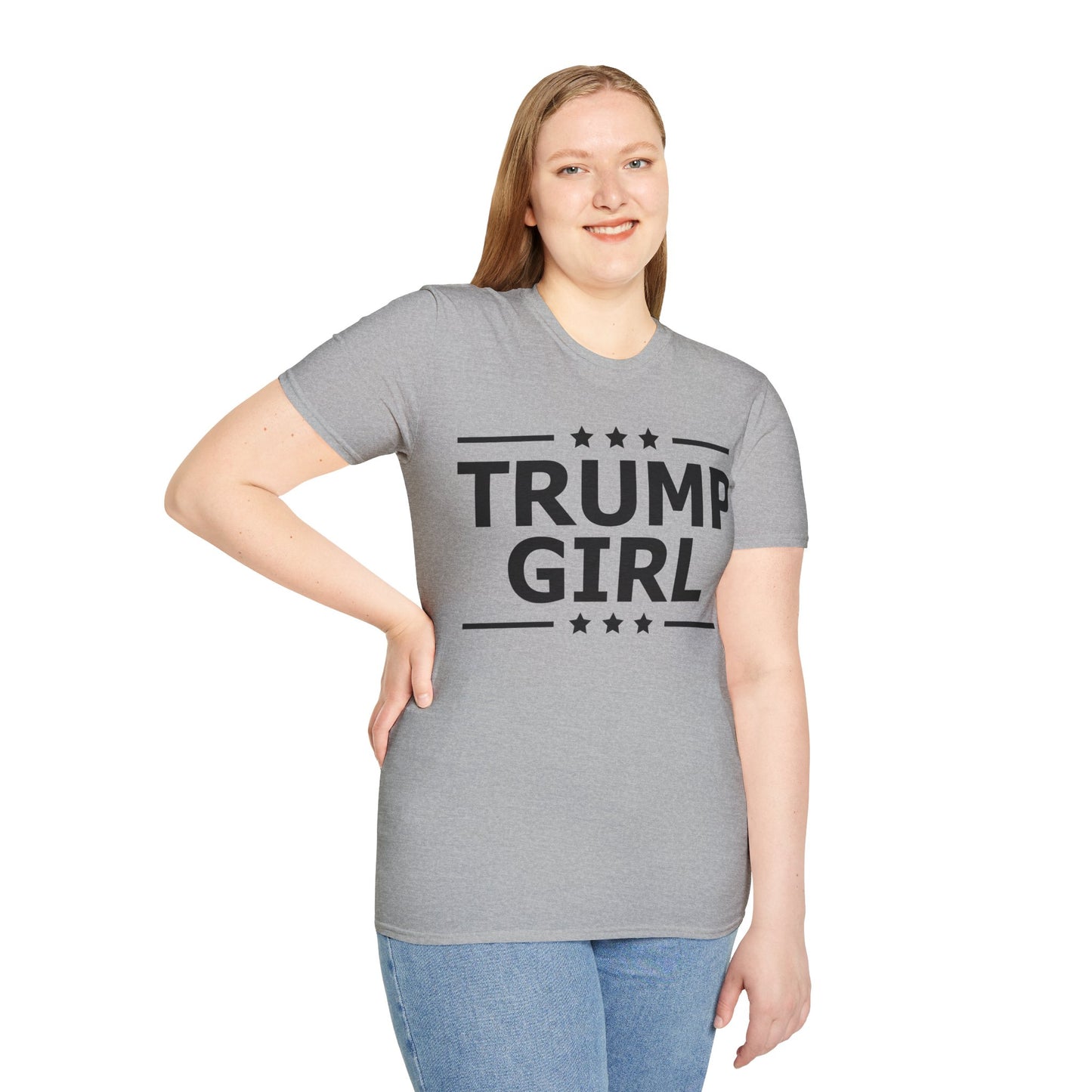 Cute Trump Girl Republican US Flag 2024 Vintage Vote T-Shirt