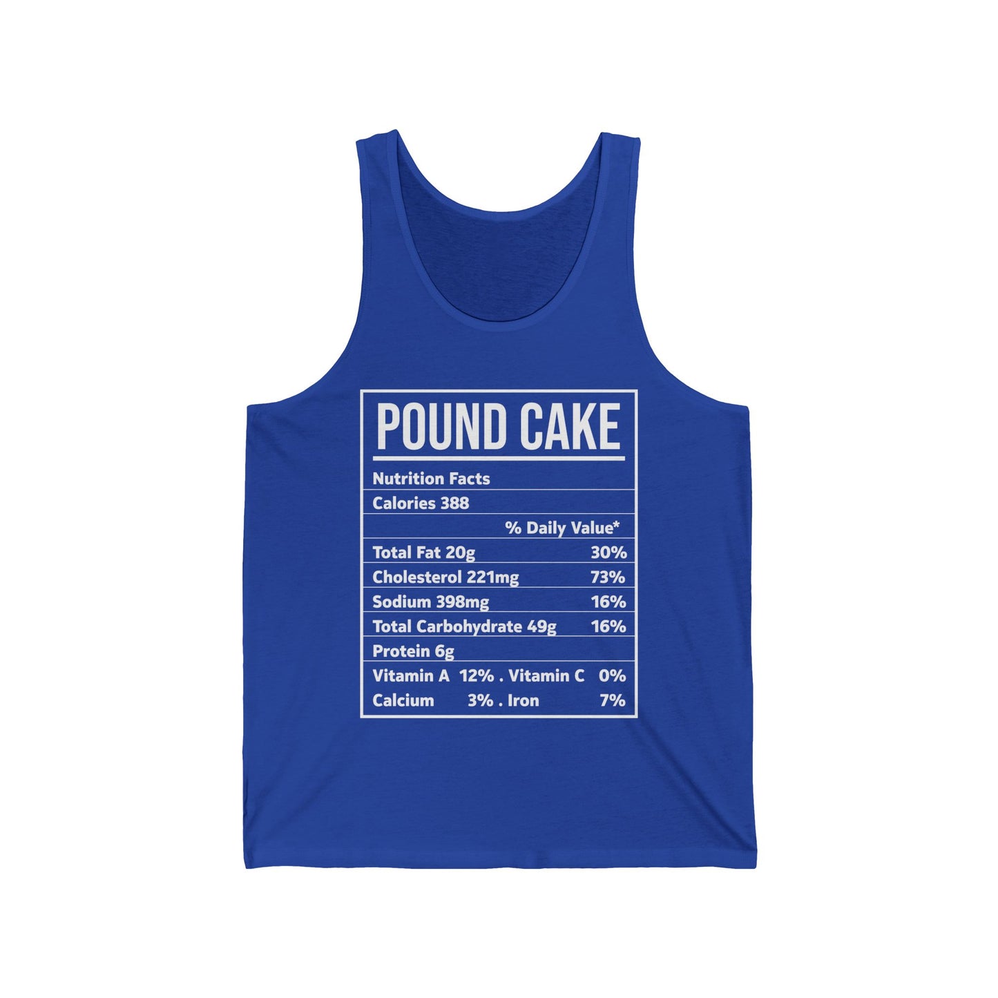 Funny Pound Cake Nutrition Facts Family Matching Christmas Costume Tank Tops For Men Women