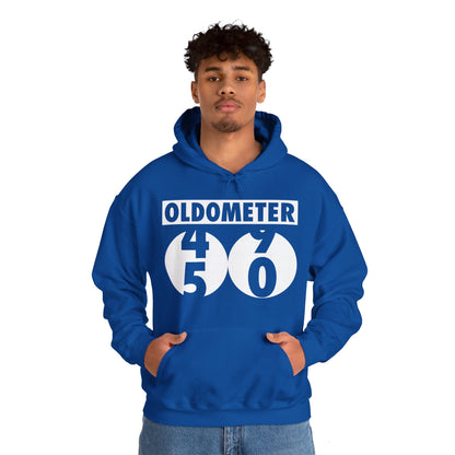 Funny Oldometer Odometer 50th Birthday Gift 50 yrs Old Joke Hoodie For Men Women Hoodie