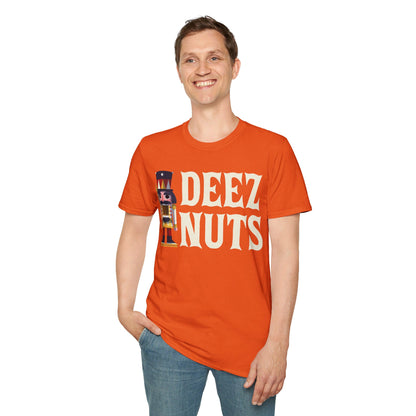 Funny Deez Nuts Nutcracker Ugly Christmas Meme Xmas Gift T-Shirt Men Women