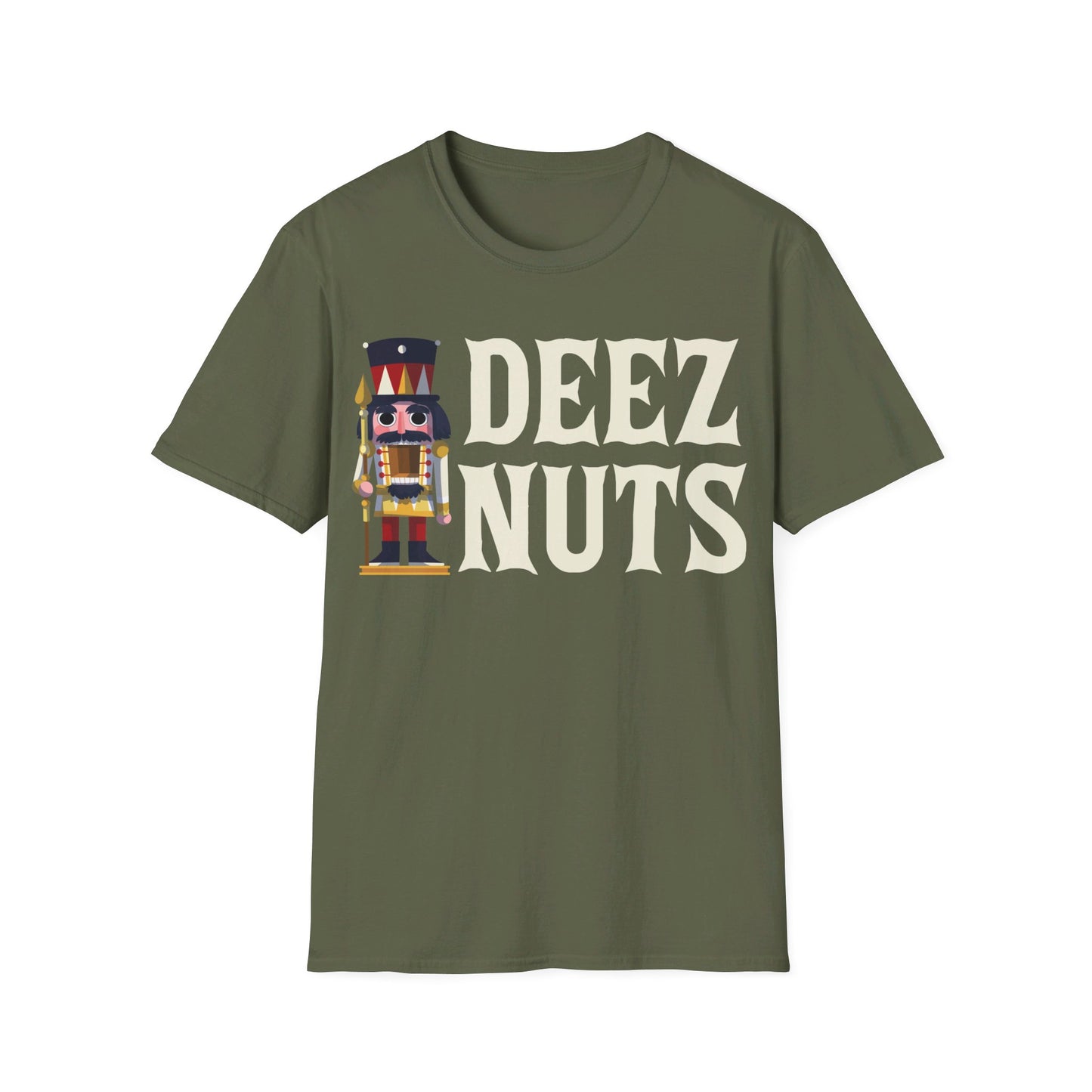 Funny Deez Nuts Nutcracker Ugly Christmas Meme Xmas Gift T-Shirt Men Women