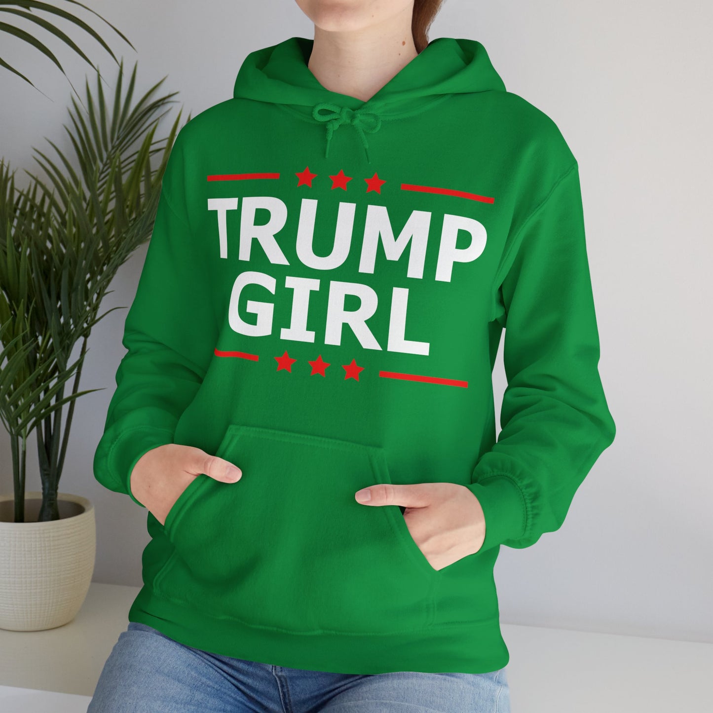 Cute Trump Girl Republican US Flag 2024 Vintage Vote Hoodie