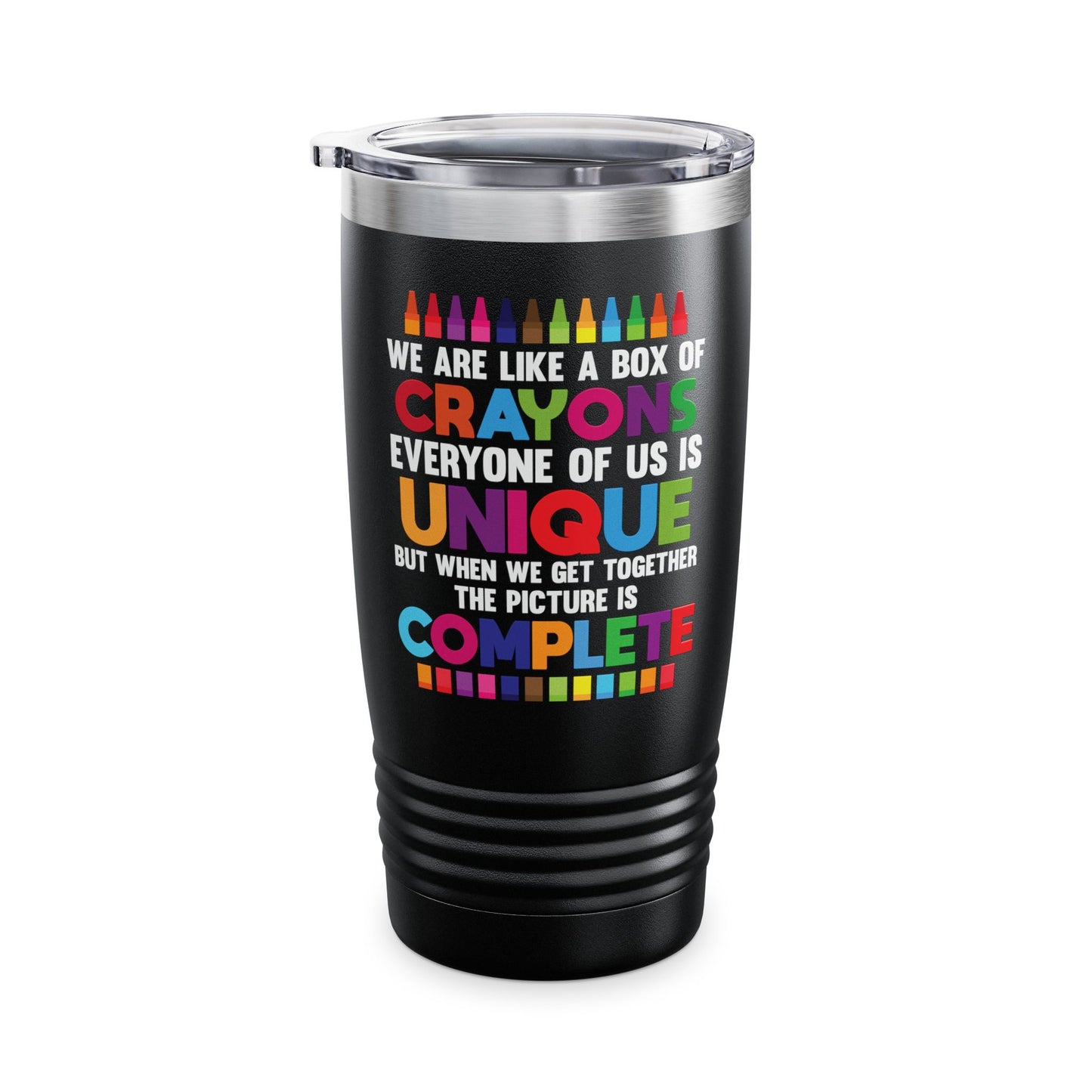 Funny Teacher We Are Like a Box of Crayons Back to School Tumbler For Men Women Kids Tumbler