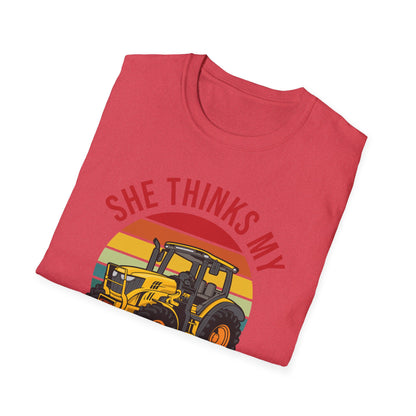 Funny She Thinks My Tractors Sexy Farming Farmer Farm T-Shirt