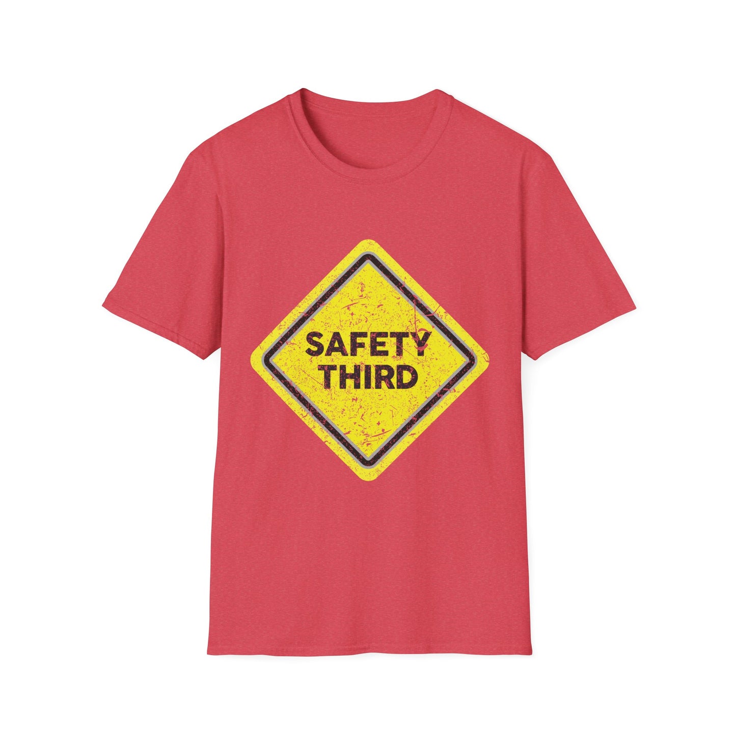 Funny Safety 3rd Third Distress Fun T-Shirt for Men Women