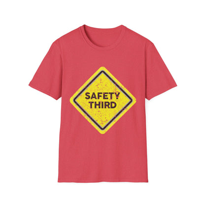 Funny Safety 3rd Third Distress Fun T-Shirt for Men Women