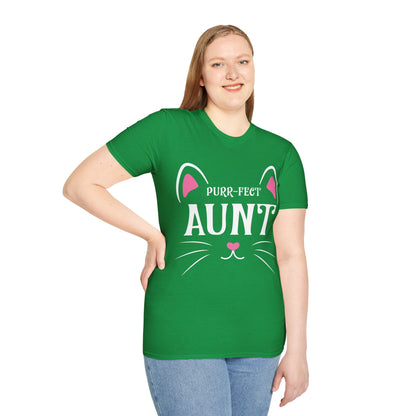 PURR-FECT Aunt Funny Cat Lover Cute Funny Kitten T Shirt Gift For Men Women T-Shirt