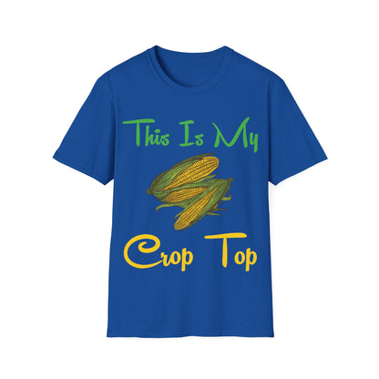 Funny This is my Crop Top Farmer Farming Corn Lover Pun Joke T-Shirt