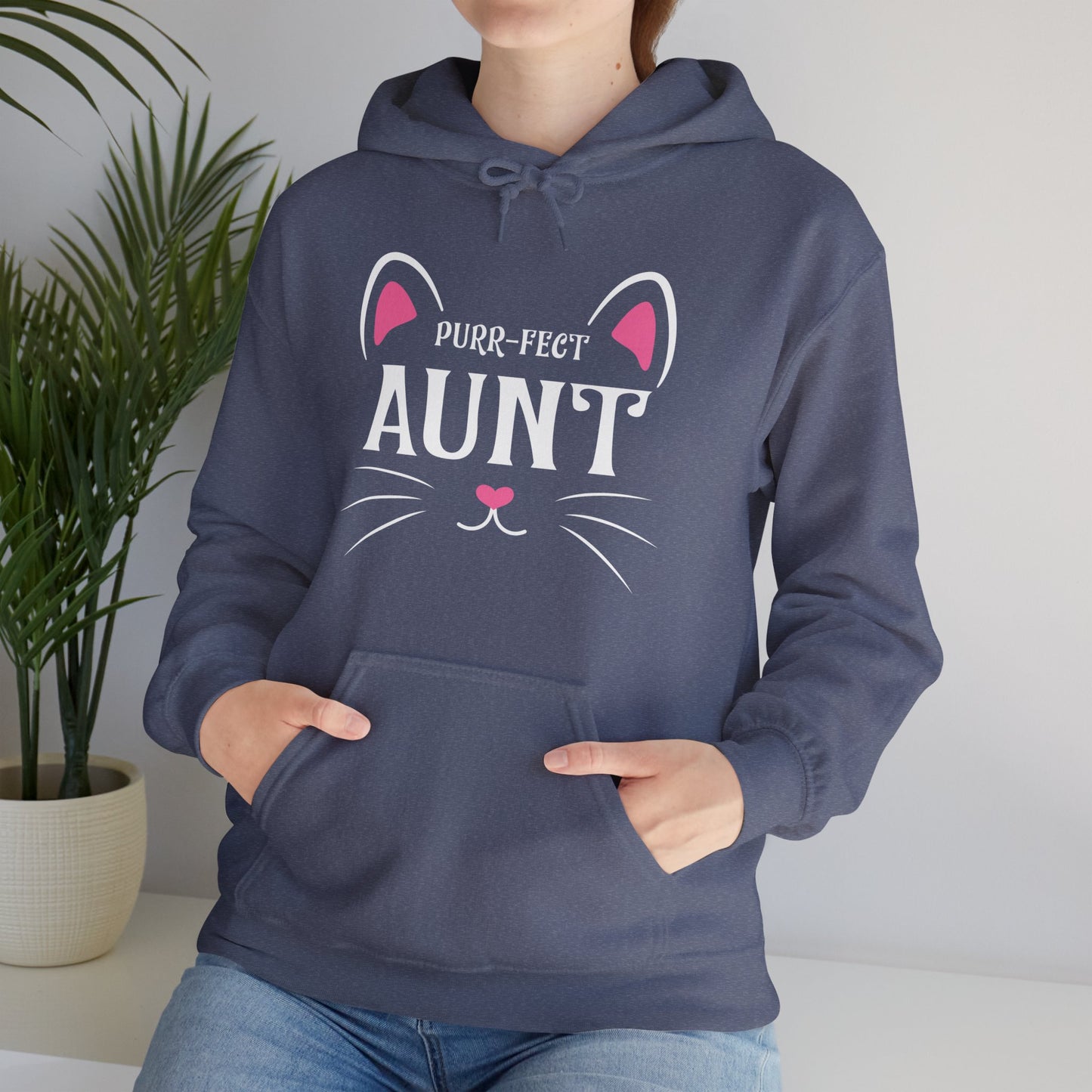 PURR-FECT Aunt Funny Cat Lover Cute Funny Kitten Hoodie Gift For Men Women Hoodie