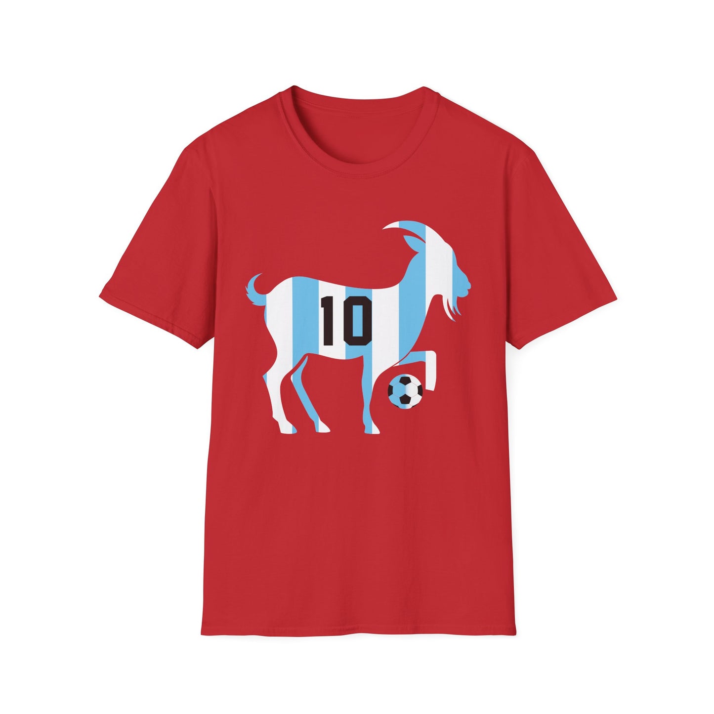 GOAT 10 Shirt for Men Women Kids  Goat Playing Football Funny Soccer T-Shirt
