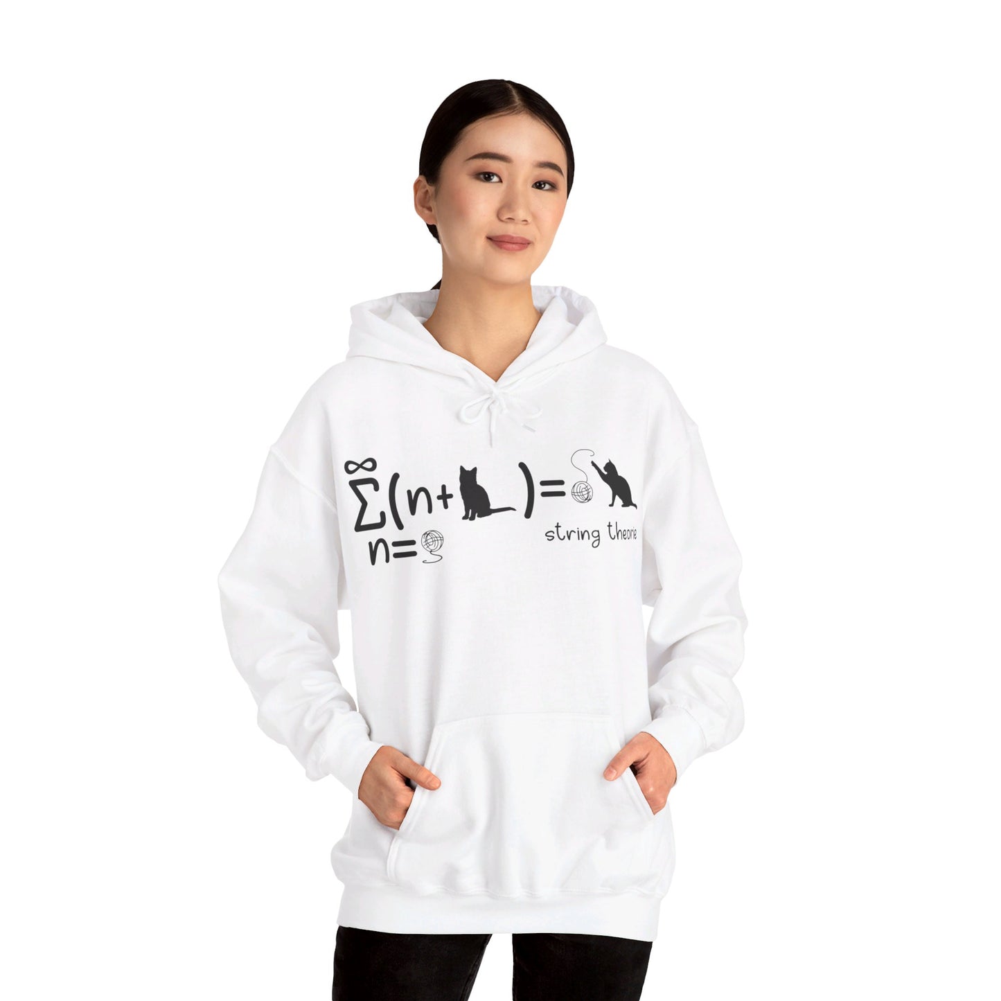 Funny String Theory Science Nerd Physics Schrodinger's Cat Hoodie For Men Women Hoodie