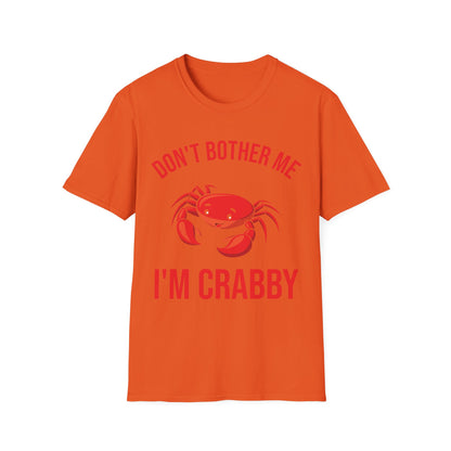 Funny Don't Bother Me I'm Crabby Crab Moody Person Tank Top For Men Women