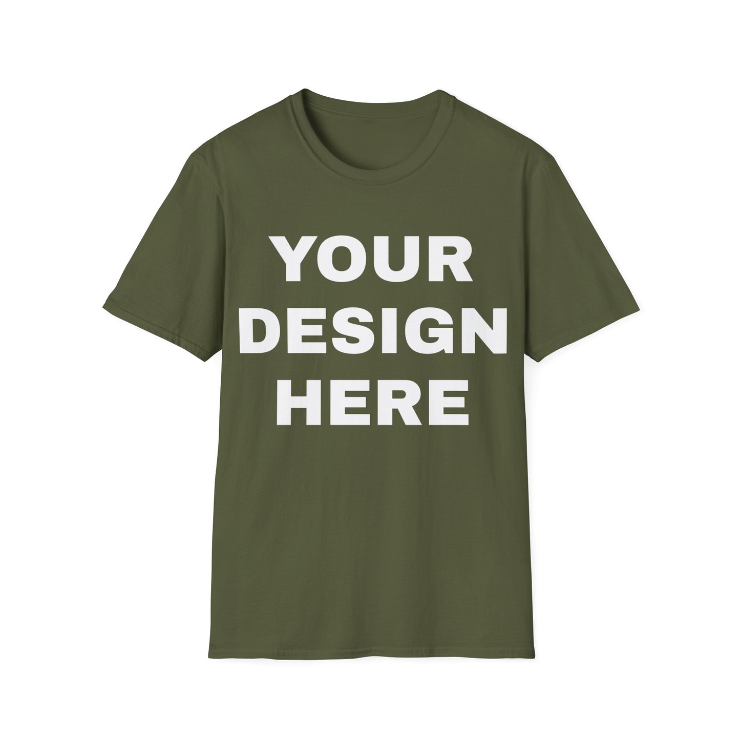 Custom Text Personalized Your Design on Unisex Softstyle T-Shirt