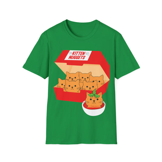 Funny Kitten Nuggets Food Pun Cat Lover Gift Chicken Nuggets T-Shirt For Men Women T-Shirt