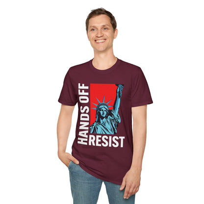 Resist Statue of Liberty Hands Off Resistance Protest T-Shirt For Men Women