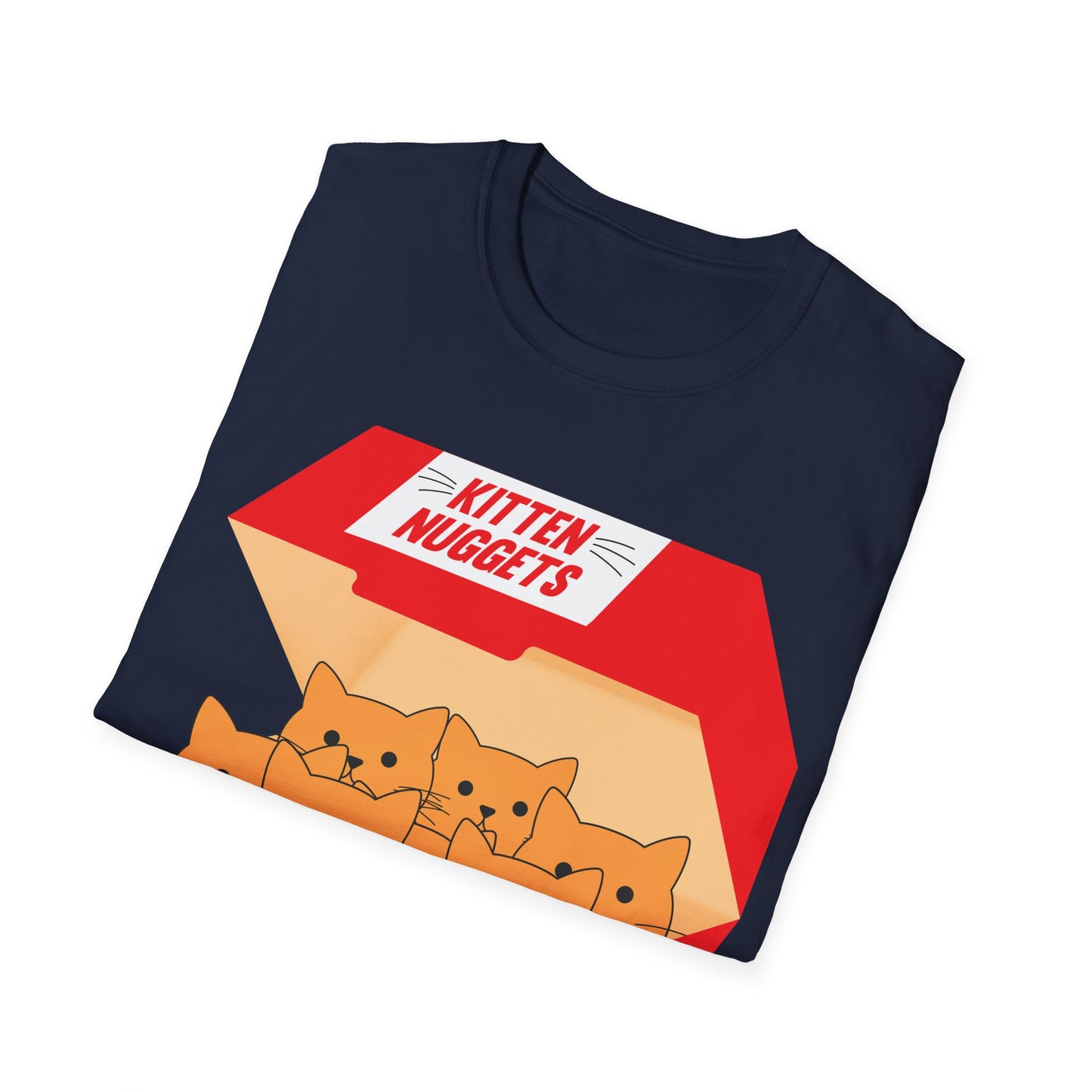 Funny Kitten Nuggets Food Pun Cat Lover Gift Chicken Nuggets T-Shirt For Men Women T-Shirt