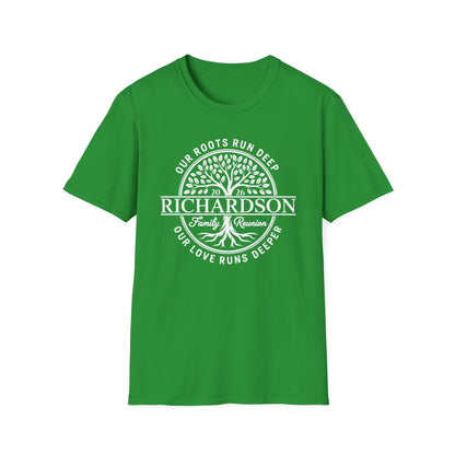 Personalized Richardson Family Reunion Our Roots Run Deep T-Shirt For Men Women