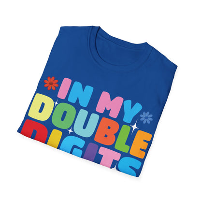 Funny In My Double Digits Era Retro 10 Year Old 10th Birthday Girl T-Shirt For Men Women Kids T-Shirt