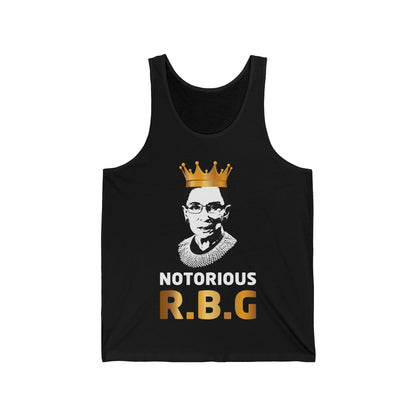 Funny Notorious R.B.G. Progressive Liberal Ruth Bader Ginsburg Crown Tank Tops