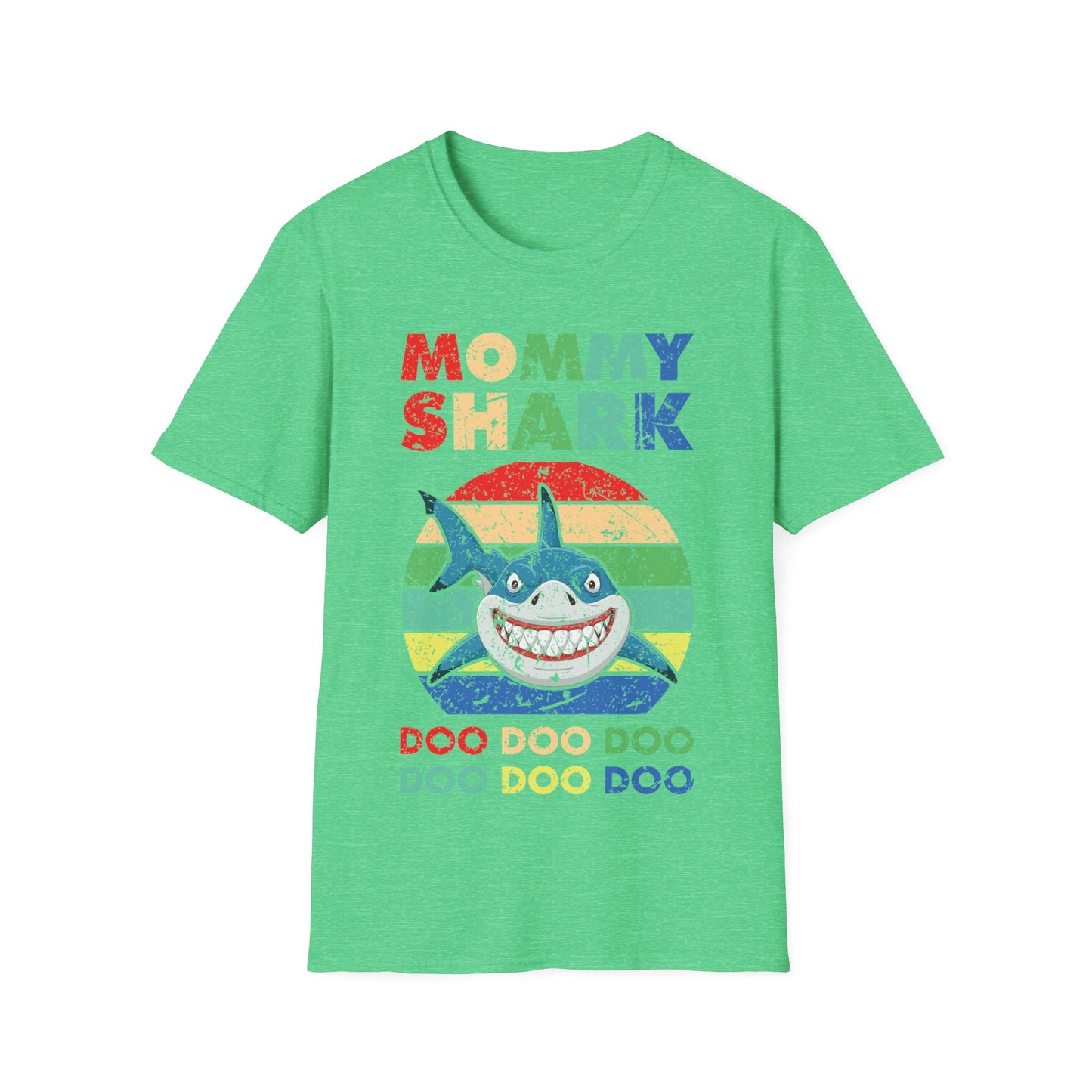 Funny Mommy Shark Vintage Doo Doo Doo Mothers Day Birthday Gift Tee T-Shirt Women