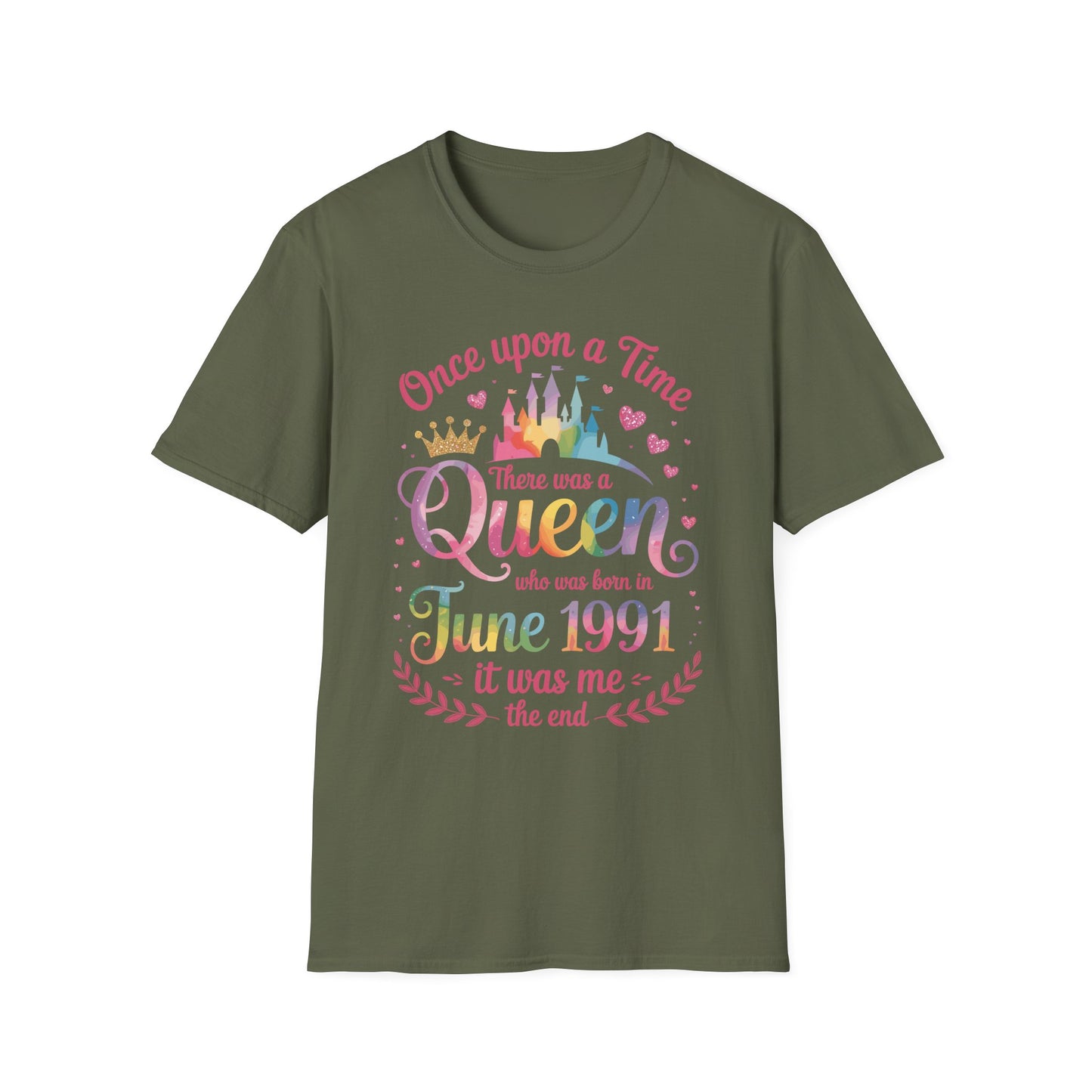 Funny 35 Years Old Birthday Girl 35 Birthday Queen June 1991 T-Shirt For Women