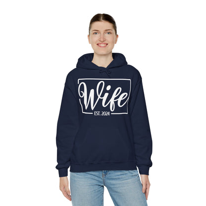 Wife Est 2024 Just Married Honeymoon Wedding Couples  Hoodie For Women Hoodie