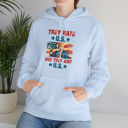 They Hate Us Cuz They Ain't Us Funny Trump 4th Of July 2024 Hoodie For Men Women Hoodie